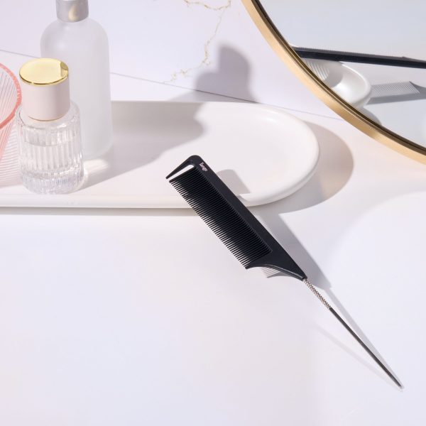 Carbon Fiber Comb Teasing Metal Pin Tail